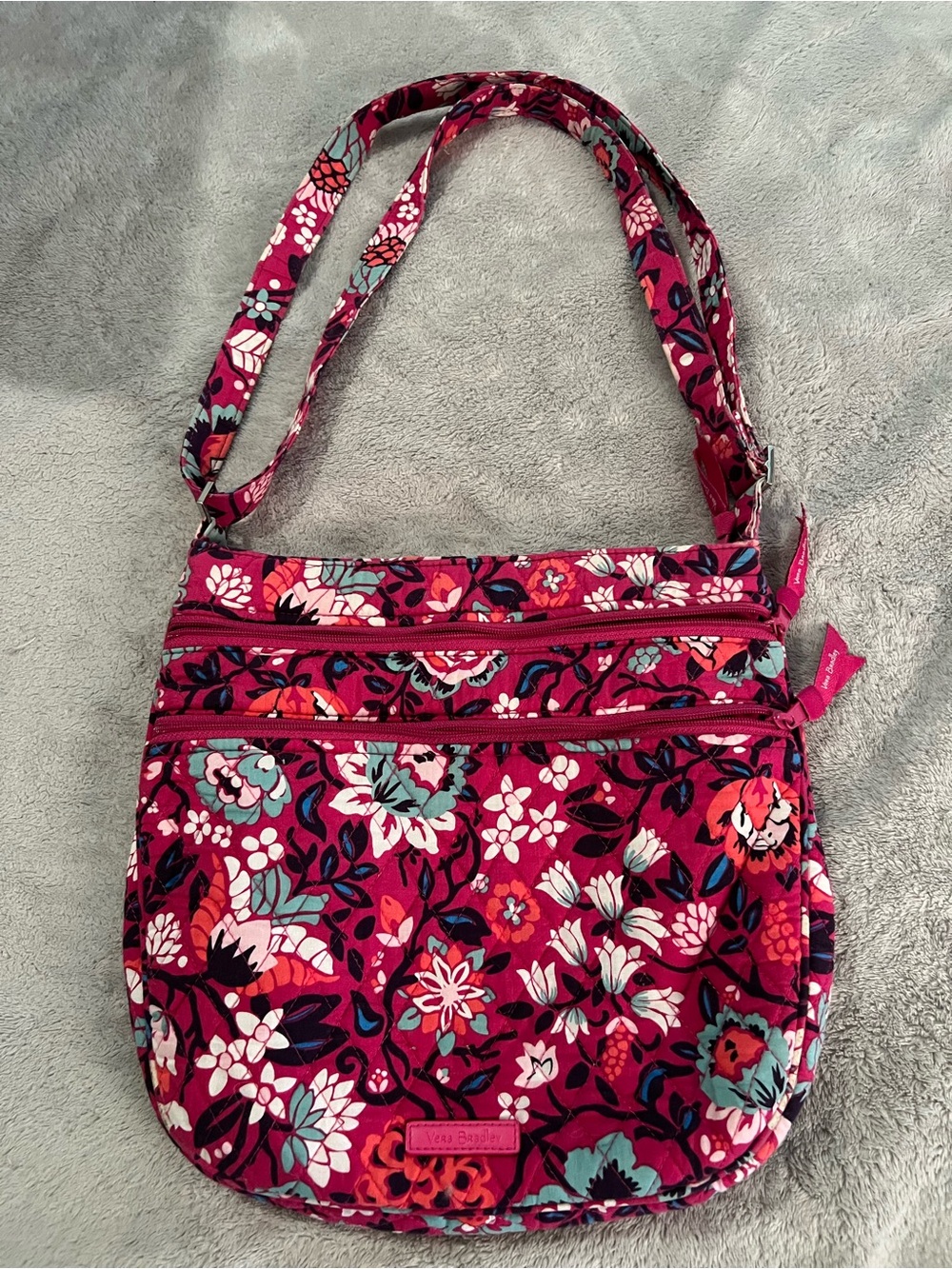 Vera Bradley Triple Zip Hipster Crossbody